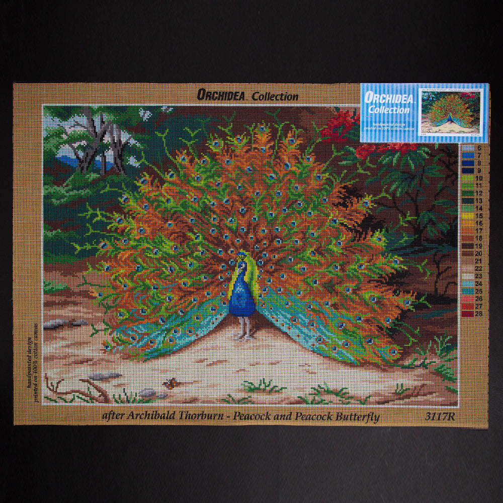 ORCHİDEA 50 x 70 cm Tavuskuşu Baskılı Goblen 3117R